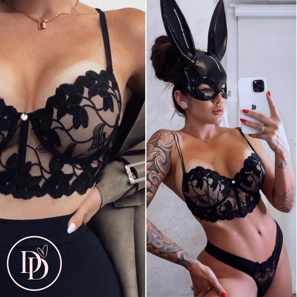Bloomed for you super Push-up bra top & thong Panty set